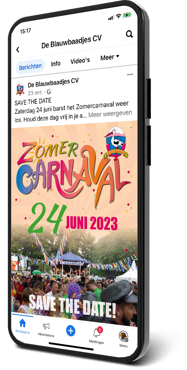 evenement plaatsen social media