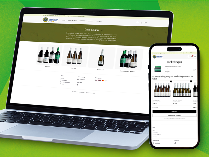 Webshop goede doel website lionsclub 1